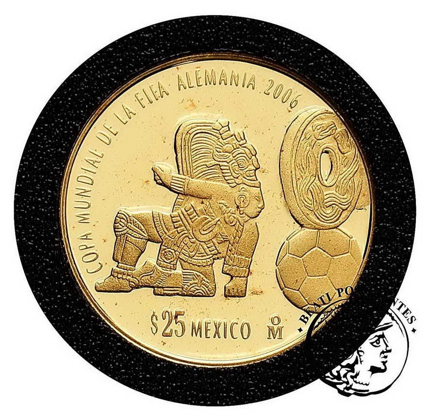 Meksyk 25 Pesos 2006 (1/4 oz Au) FIFA st. L