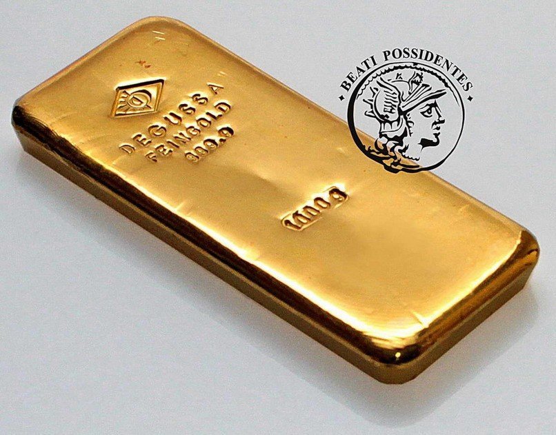 Sztabka 1 kilogram czystego złota = 1000 g Au .9999