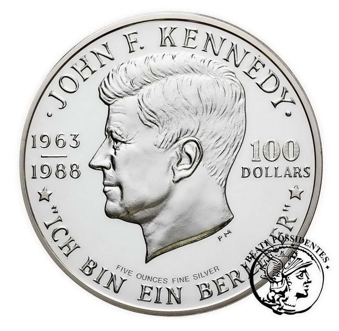 Niue 100 dolarów 1988 Kennedy st. L-