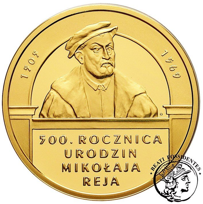 Polska III RP 200 zł 500 rocznica urodzin Mikołaja Reja 2005 st. L