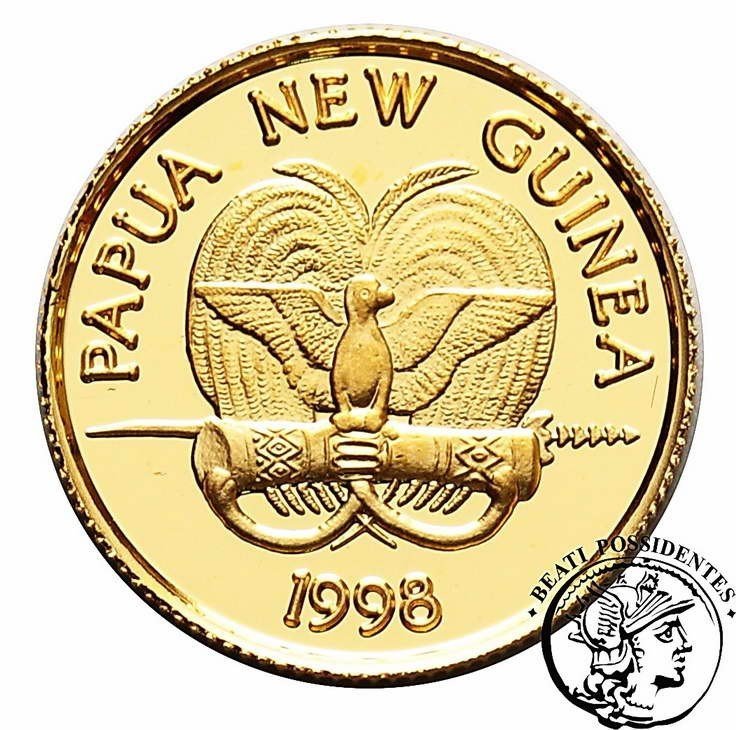 Papua Nowa Gwinea 20 Kina 1998 motyl st.L