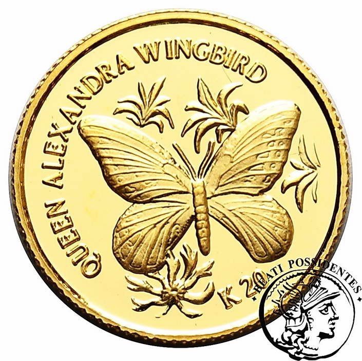 Papua Nowa Gwinea 20 Kina 1998 motyl st.L