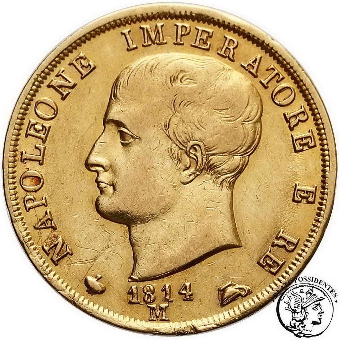 Włochy Napoleon I 40 lirów 1814 M-Mediolan st. 3