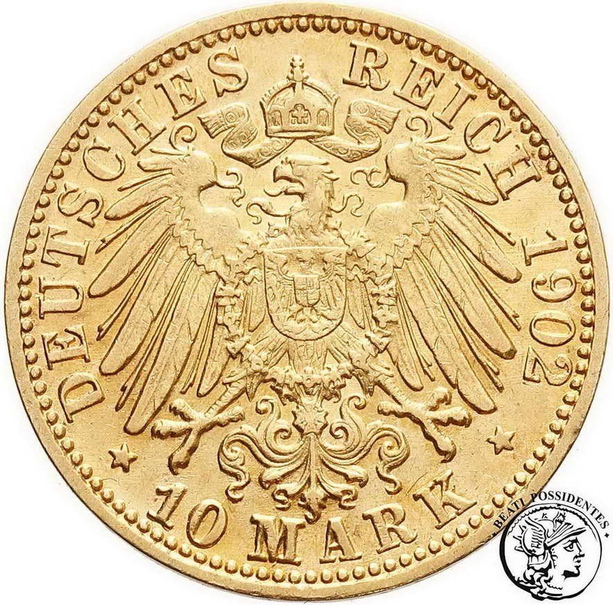 Niemcy Badenia Fryderyk 10 Marek 1902 G st. 3+