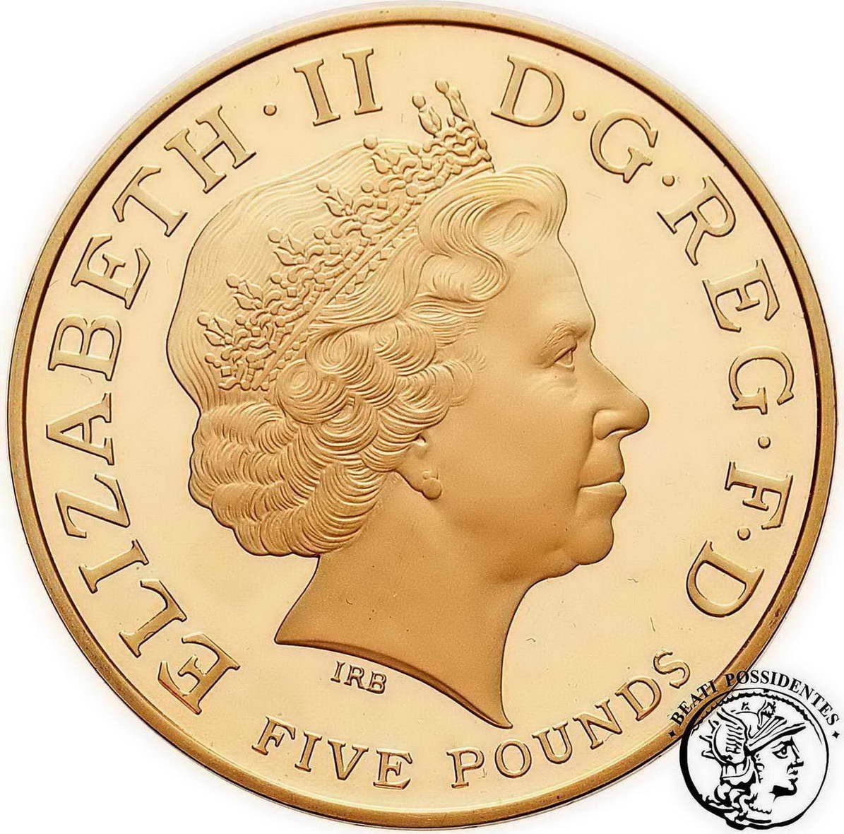 Wielka Brytania Elżbieta II 5 Funtów 2006 st. L stempel lustrzany
