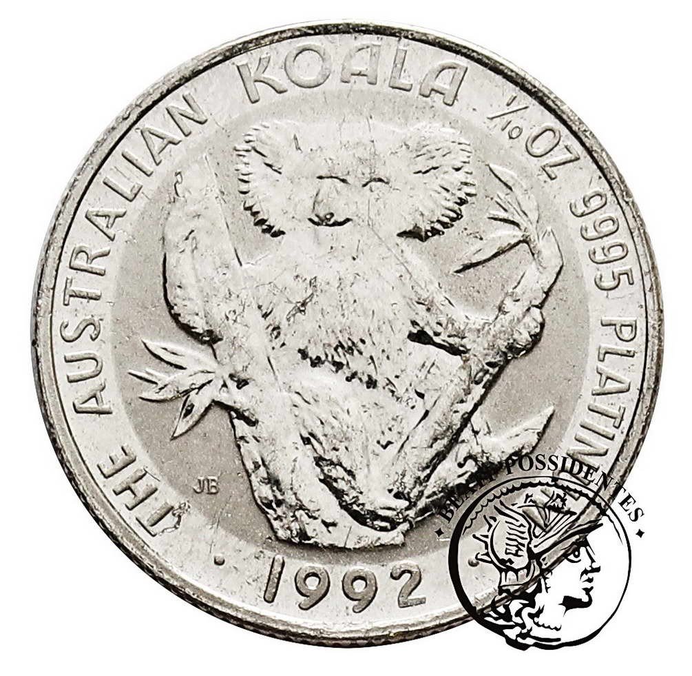 Australia 15 dolarów 1992 koala (1/10 uncji czystej platyny) st. L/L-