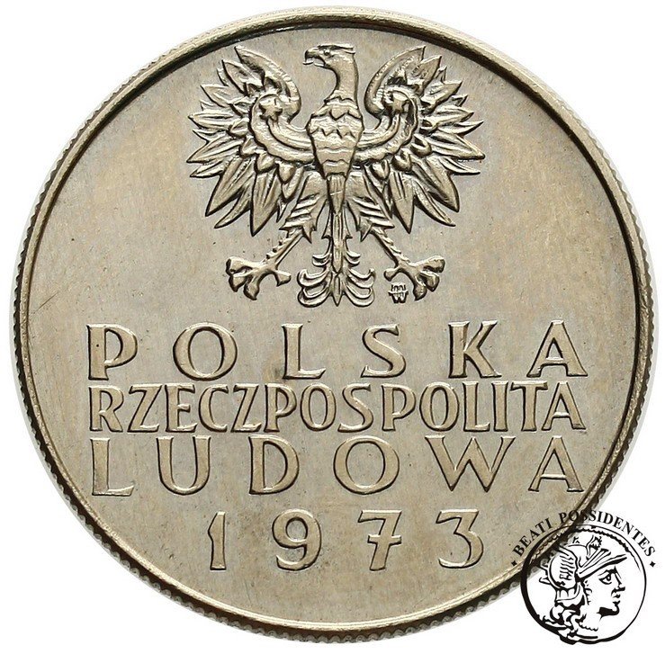 Polska PRL PRÓBA Nikiel 10 zl 1973 200 lat KEN kaganek st. 1