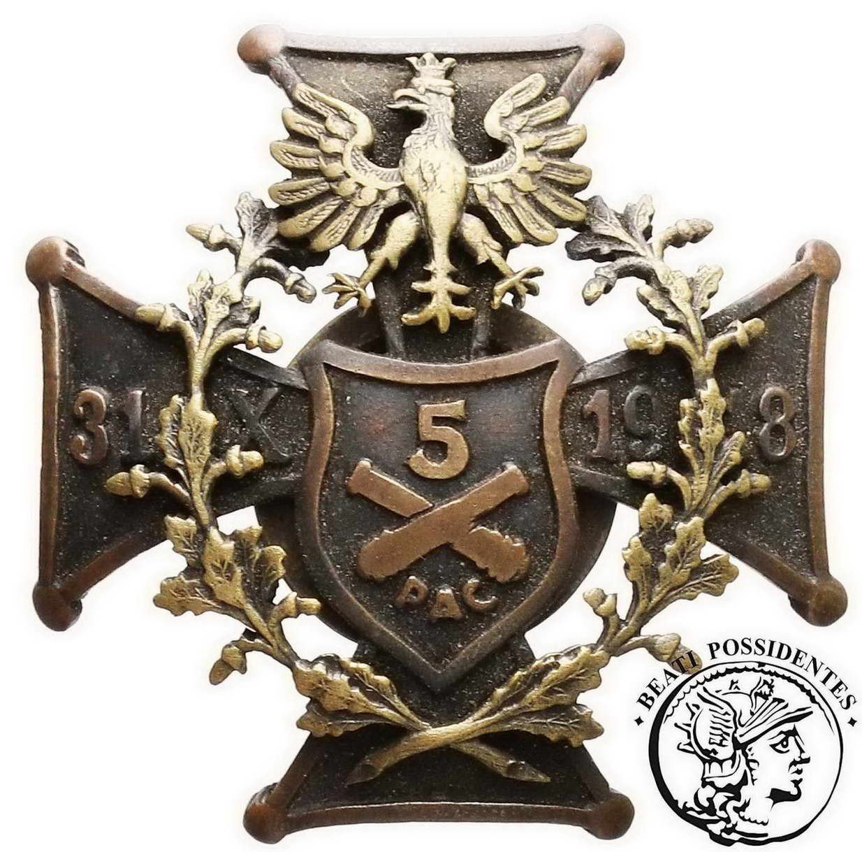 II RP Odznaka 5 PAC – wersja żołnierska