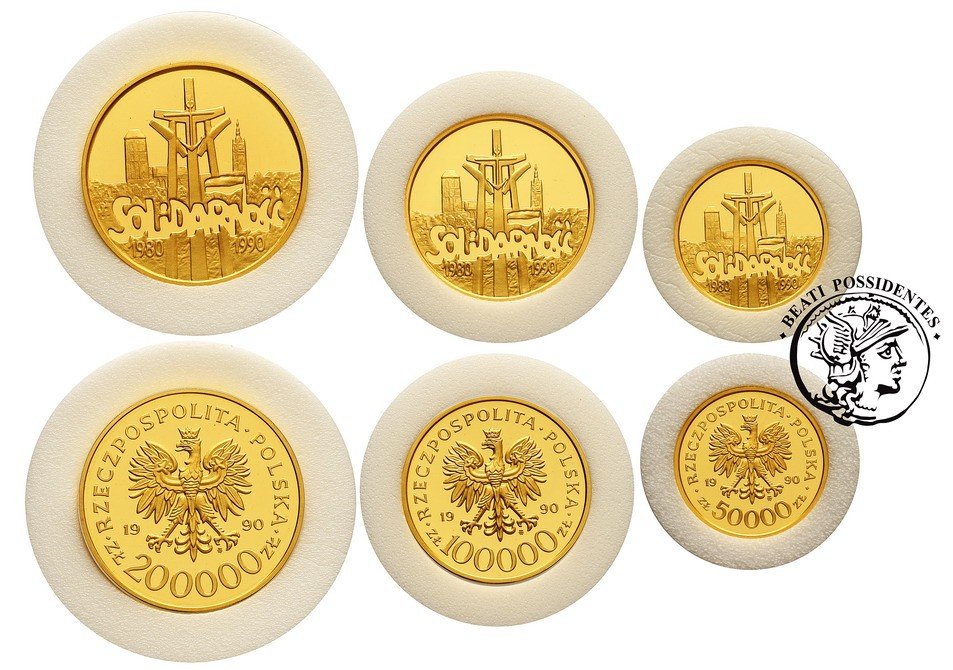 Polska III RP Solidarność Set 1990 st. L (3 szt)