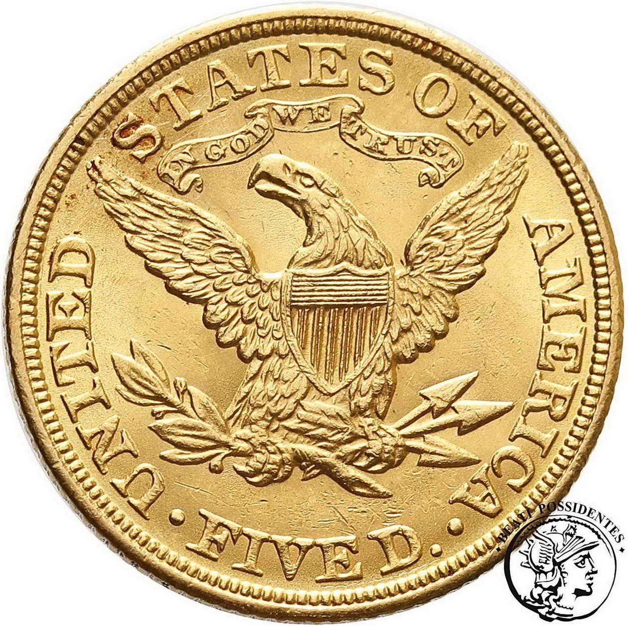 USA 5 dolarów 1907 Filadelfia st. 2