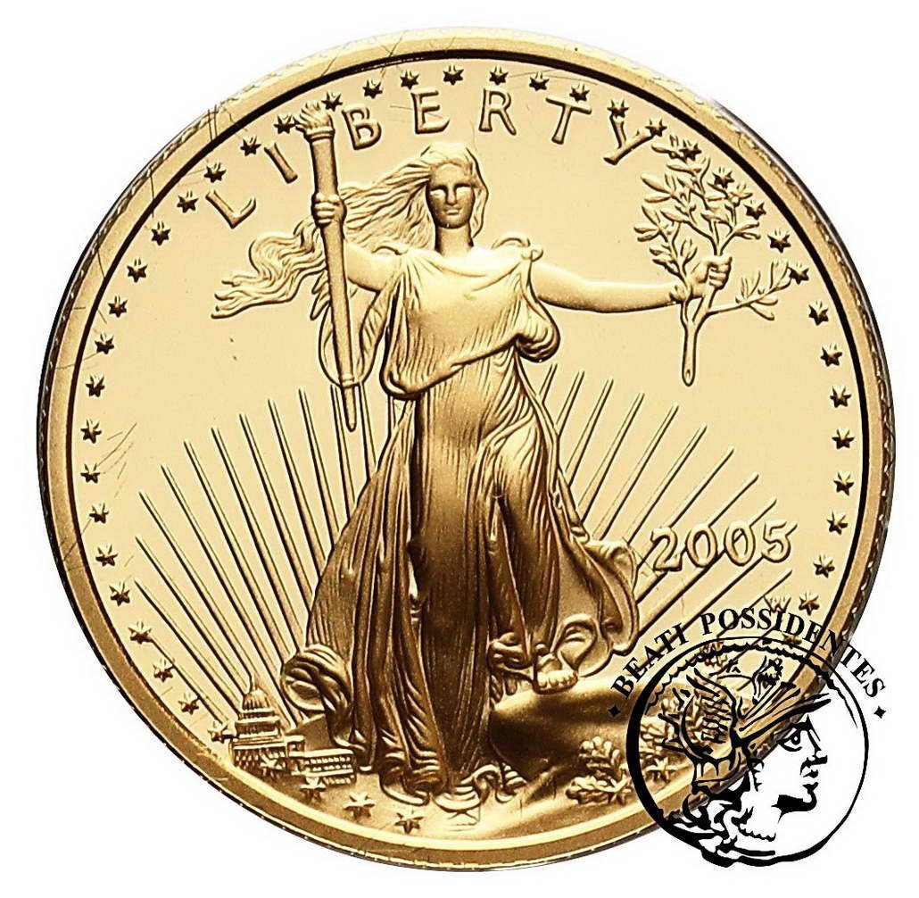 USA 10 dolarów 2005 (1/4 oz Au) st. L