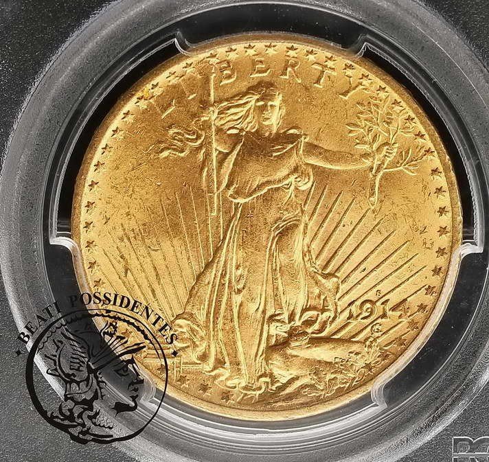 USA 20 dolarów 1914 S San Francisco PCGS MS 62