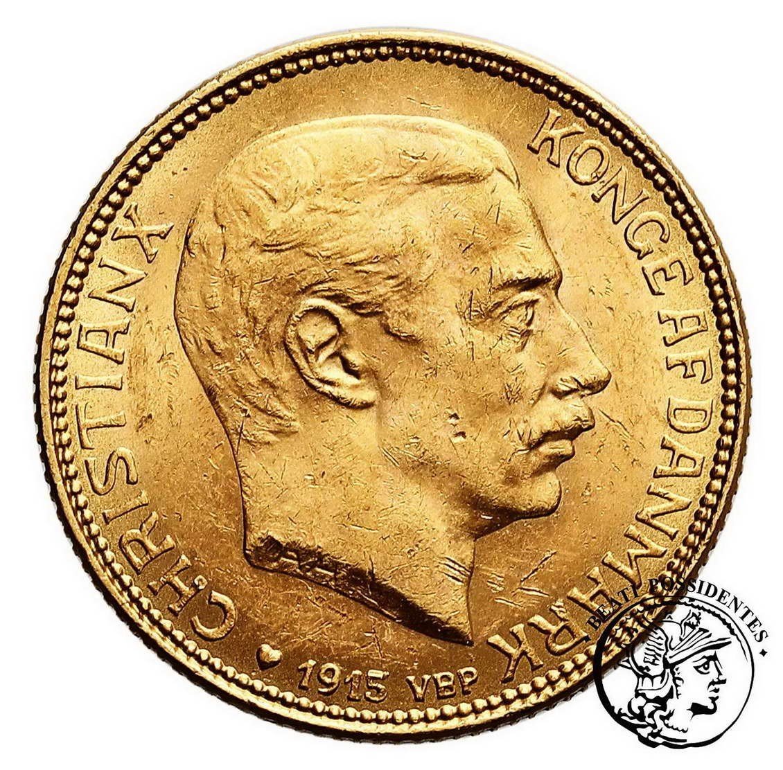 Dania Krystian 20 koron 1915 st. 1-
