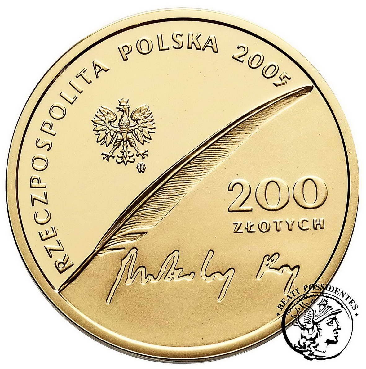 Polska III RP 200 złotych 2005 Mikołaj Rej st.L