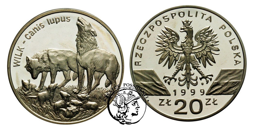 Polska III RP 20 zł Wilk