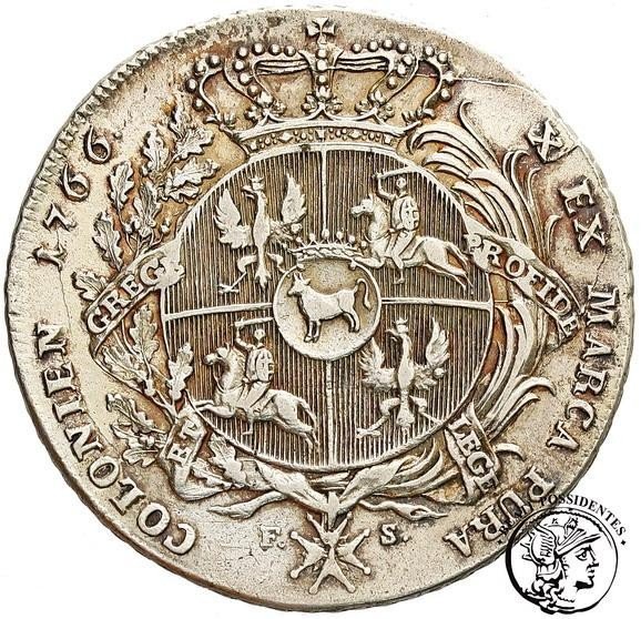 Stanisław August Poniatowski talar 1766 w zbroi st.2-/3+