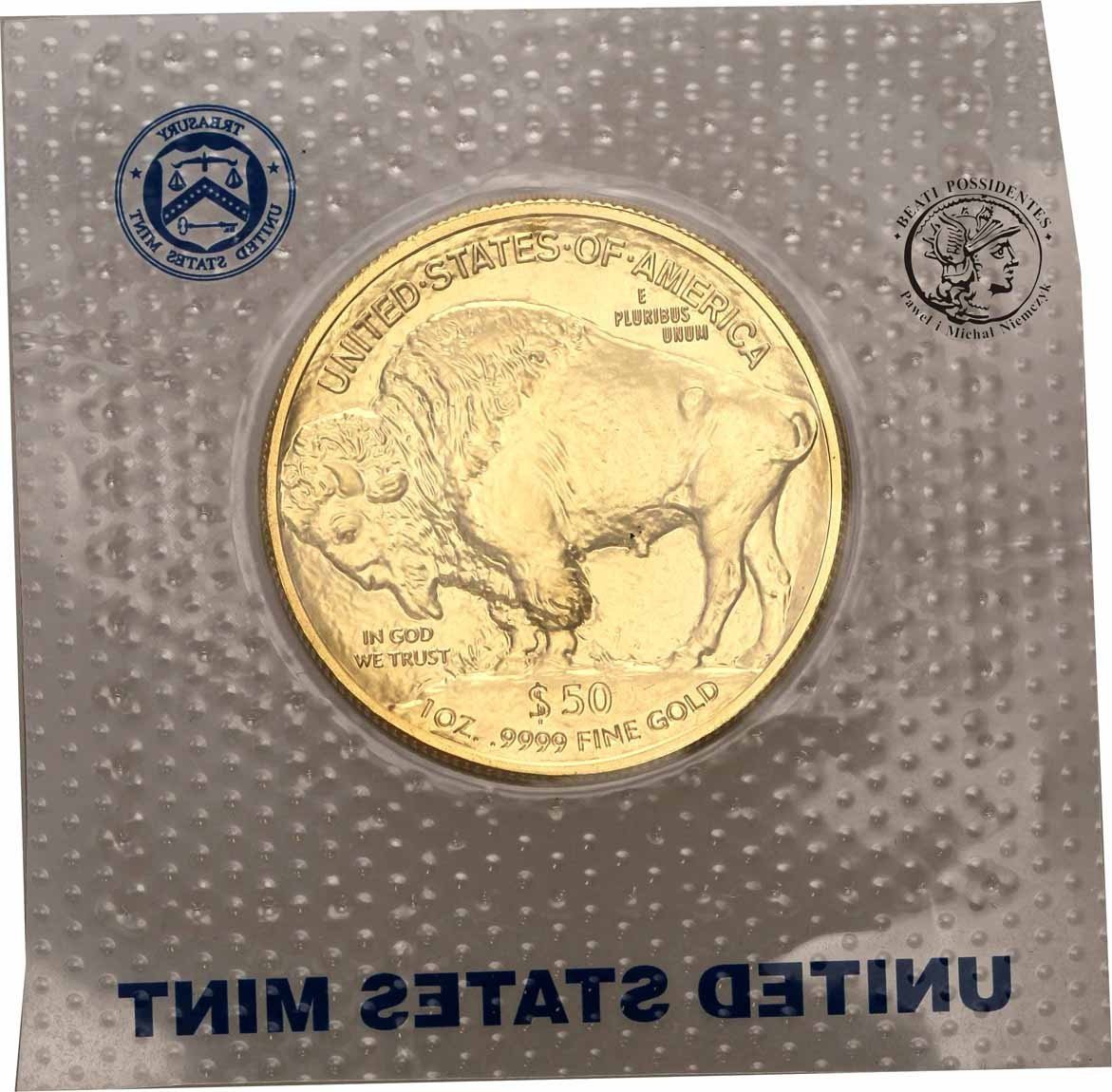 USA 50 dolarów 2012 BIZON uncja złota st.1