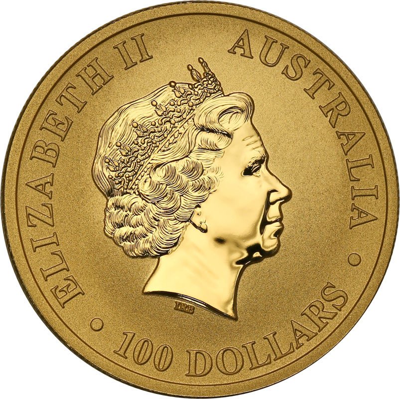 Australia 100 dolarów 20017 kangur (uncja złota) st.L