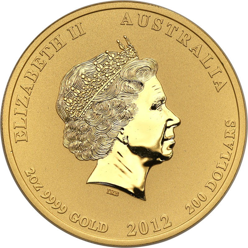 Australia 200 dolarów 2012 Rok Smoka (dwie uncje złota) st.1/L