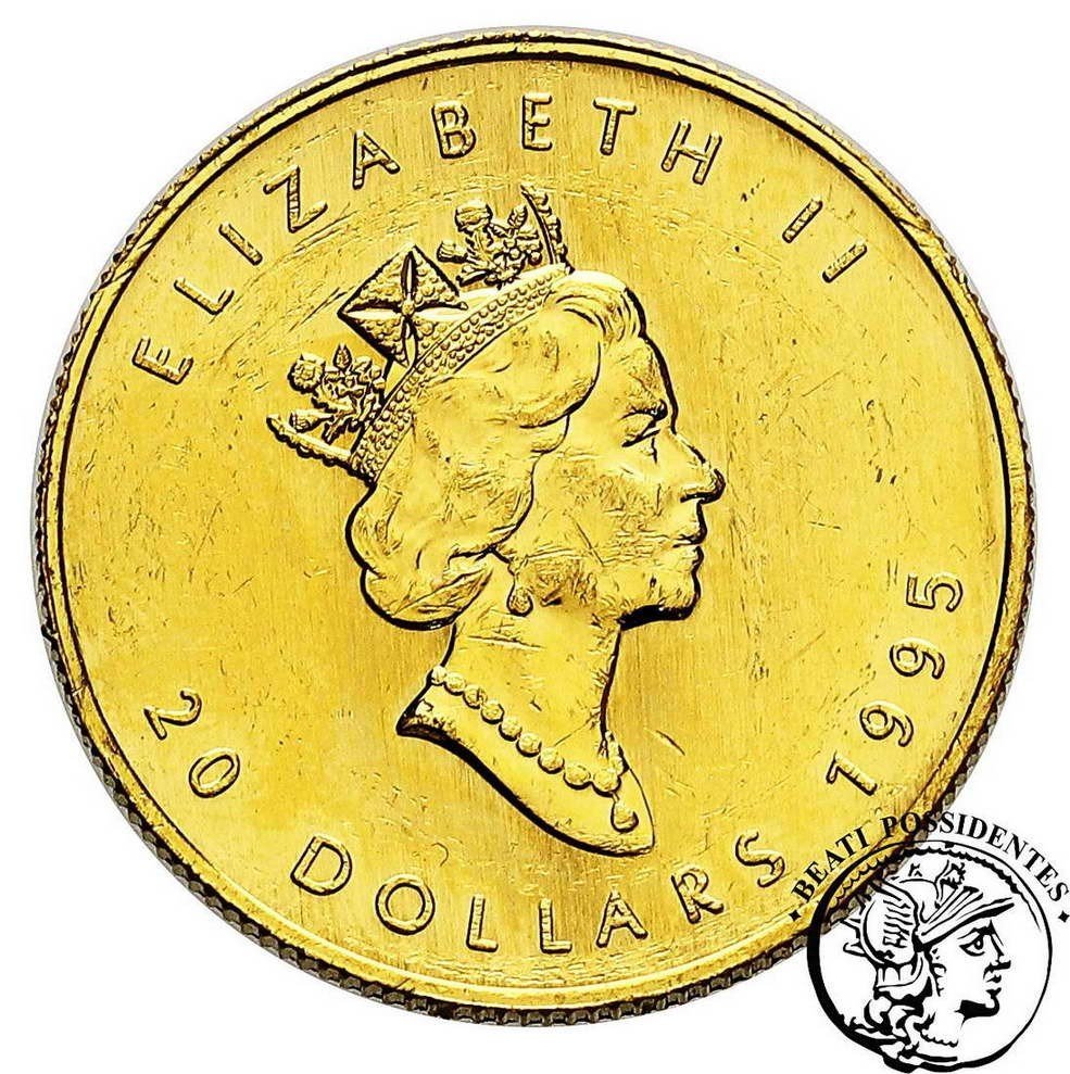 Kanada 20 $ dolarów 1995 liść klonu 1/2 Oz Au st. 2