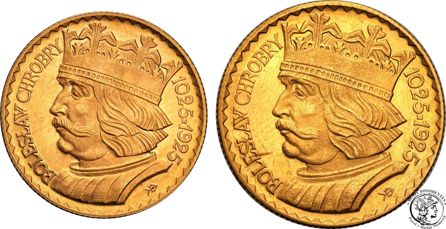 Polska II RP 10 + 20 złotych 1925 Chrobry (parka) zestaw 2 sztuk st.1