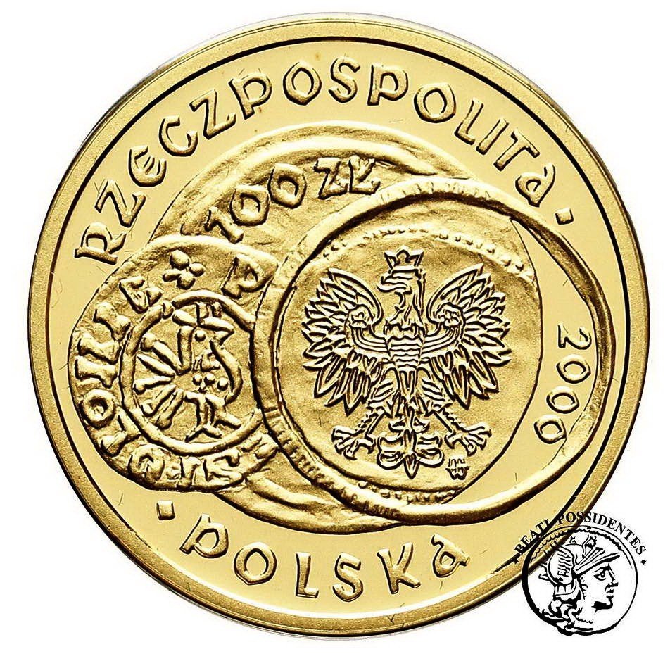 Polska 100 złotych 2000 Zjazd w Gnieźnie - małe gniezno st. L