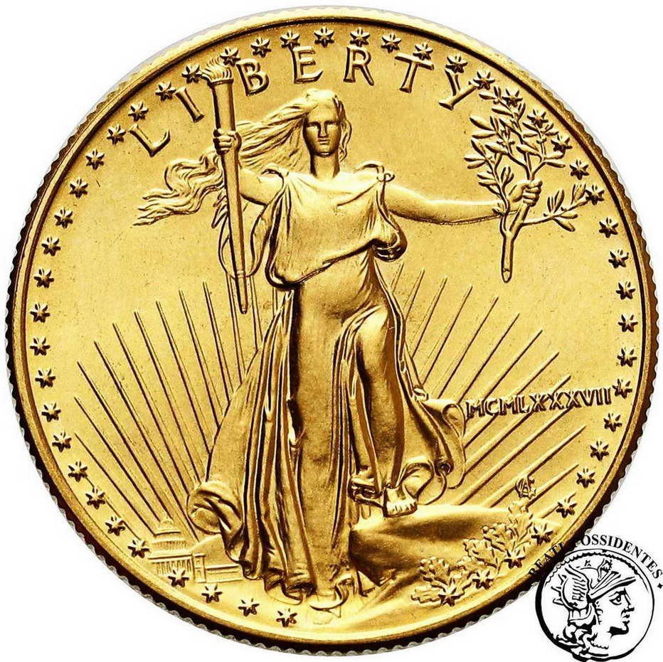 USA 25 $ dolarów 1/2 uncji złota 1987 st.1-