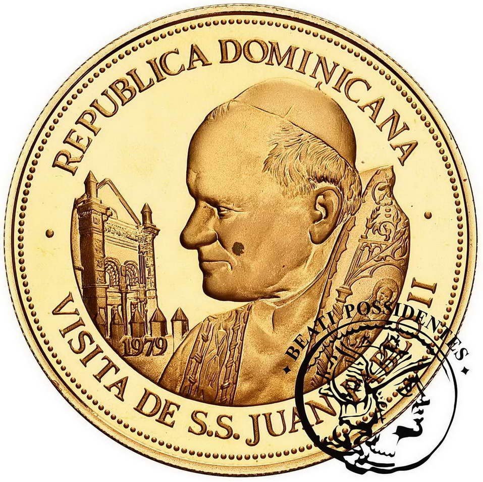Dominikana 250 Pesos 1979 Jan Paweł II st. L