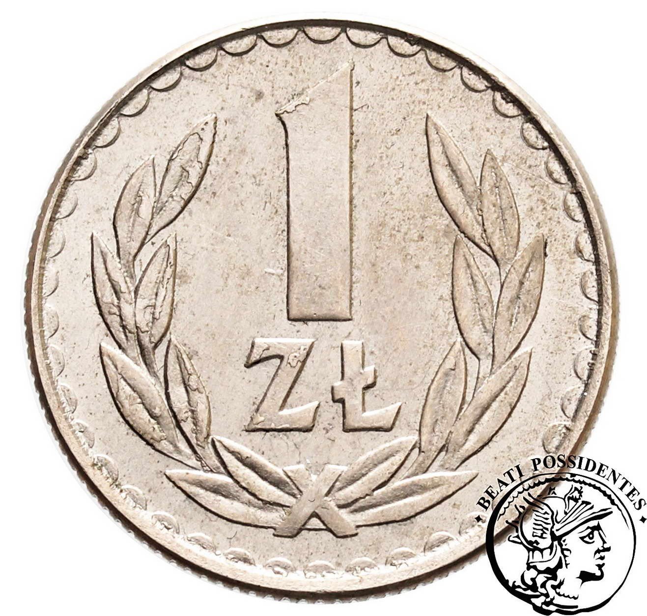 Polska PRL PRÓBA CuNi miedzionikiel 1 złoty 1984 st. 1/1-