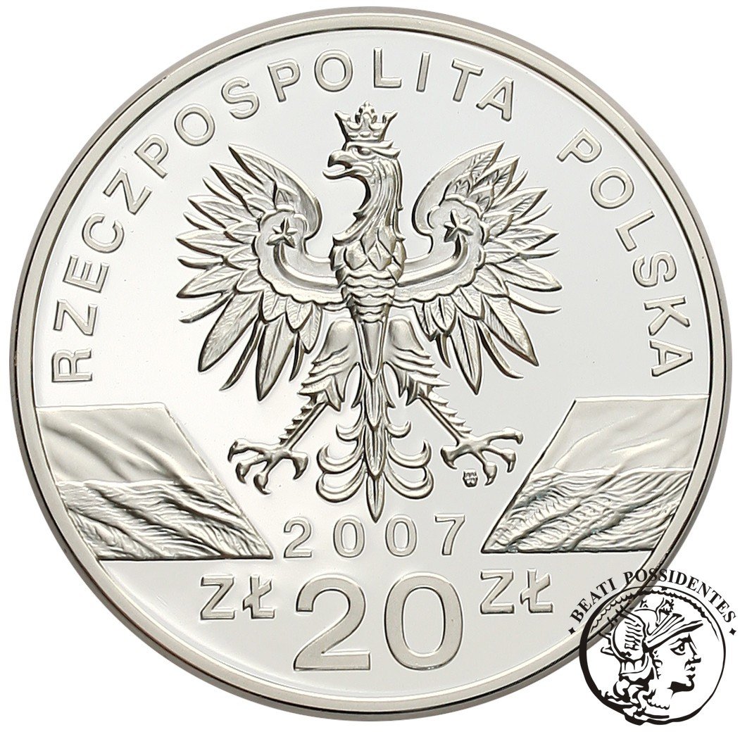 Polska 20 złotych Foka Szara 2007 st.L