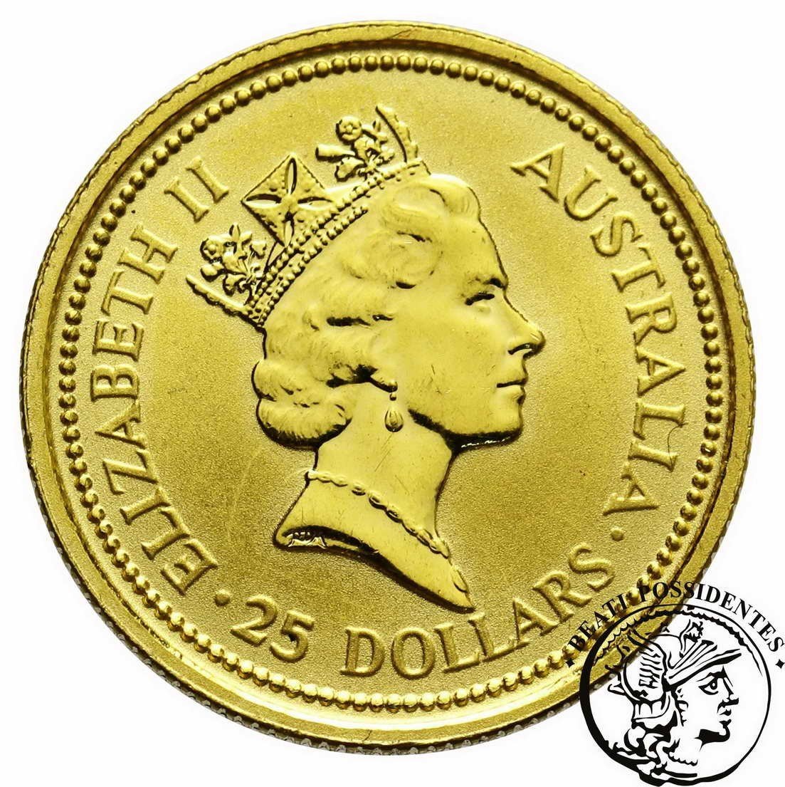 Australia 25 $ dolarów 1991 1/4 Oz Au 999,9 st. L-