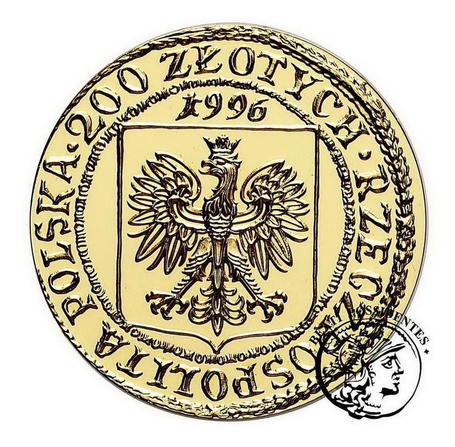 Polska III RP 200 złotych 1996 Tysiąclecie Gdańska st.L-