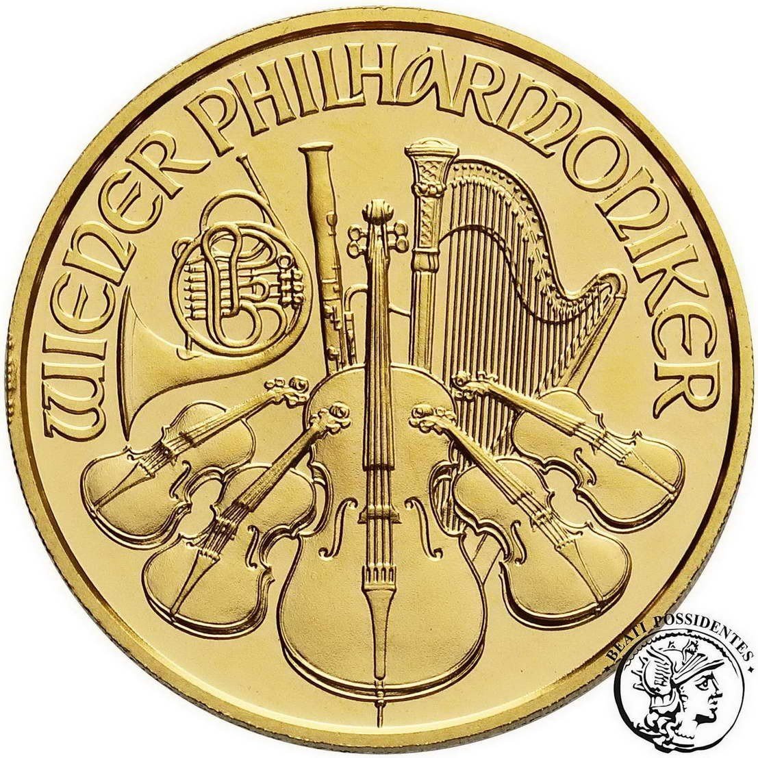 Austria 50 Euro 2005 Filharmonia 1/2 Oz Au st. 1