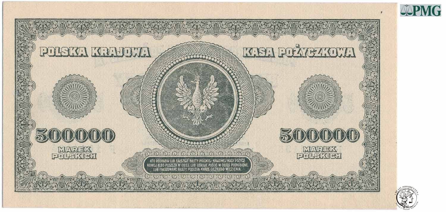 Banknot 500.000 marek polskich 1923 seria F PMG 58 EPQ