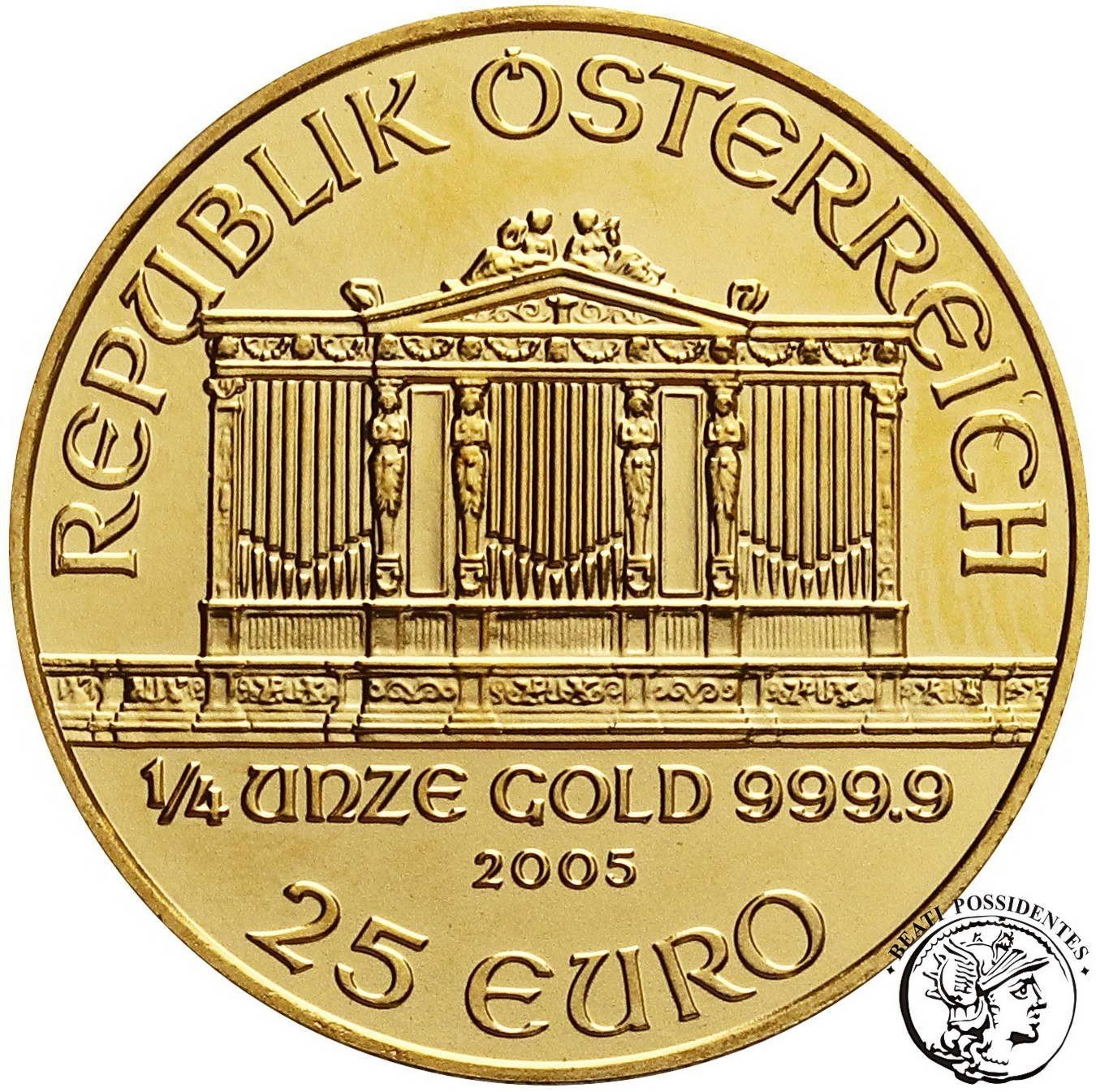 Austria 25 Euro 2005 Filharmonia 1/4 Oz Au st. 1