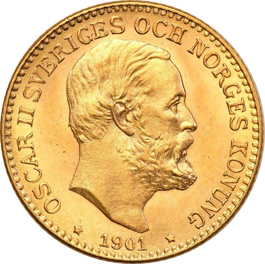 Szwecja 10 koron 1901 Oskar II st.1