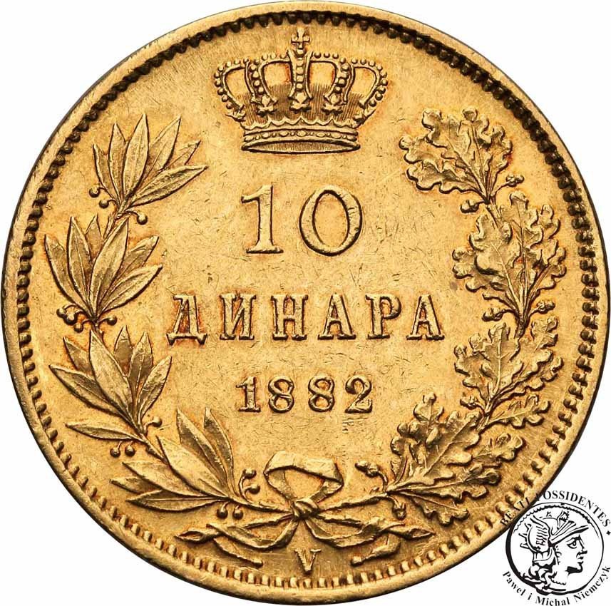 Serbia 10 dinarów 1882 st.2