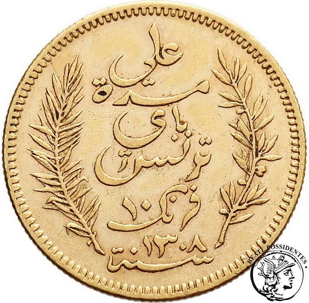Tunezja 10 Franków 1891 st.2-