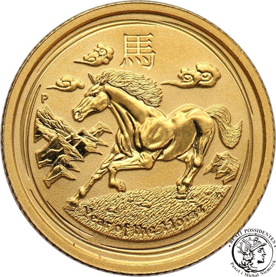 Australia 15 dolarów 2014 rok konia (1/10 uncji złota) st.1