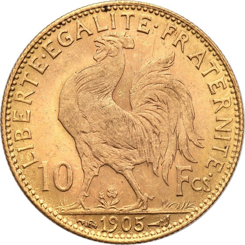 Francja 10 franków 1905 st.1-