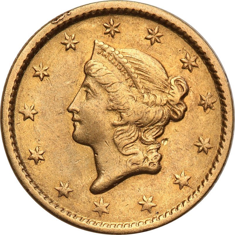USA 1 dolar 1851 Philadelphia typ I st.2+