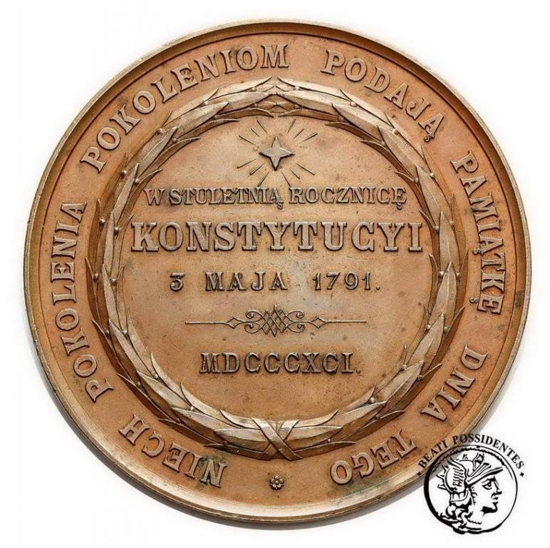 Polska Medal 1891 100-lecie Konstytucji 3-go Maja st.2