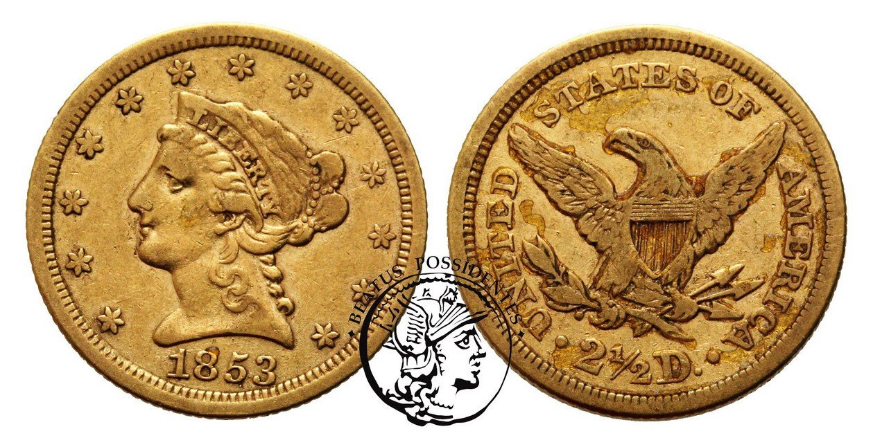 USA, 2 1/2 $ Dolara 1853