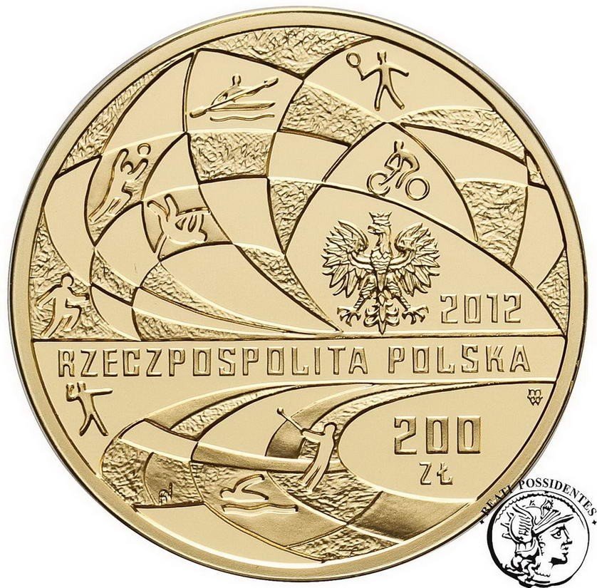 Polska III RP 200 złotych 2012 Polska Reprezentacja Olimpijska Londyn 2012 st. L