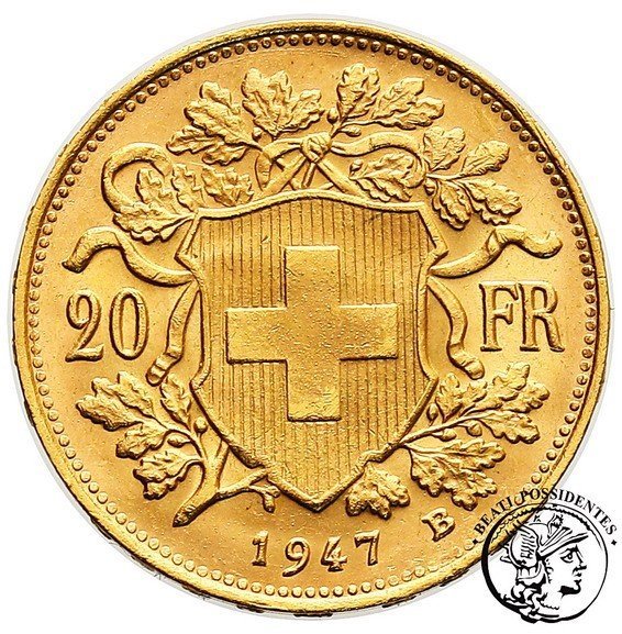 Szwajcaria 20 Franków 1947 st. 2 +