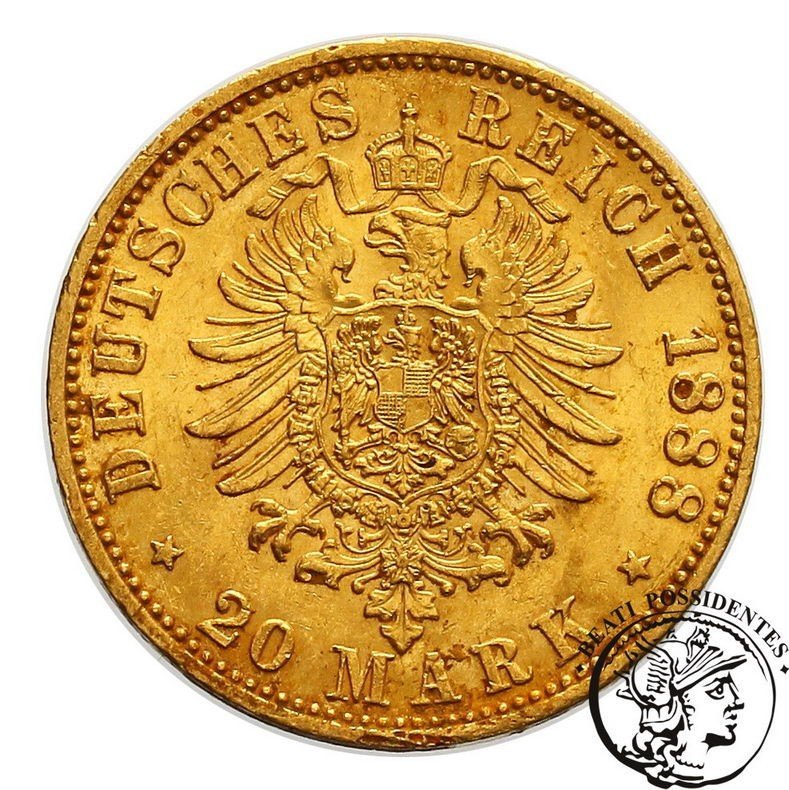 Niemcy Prusy Fryderyk 20 Marek 1888 A