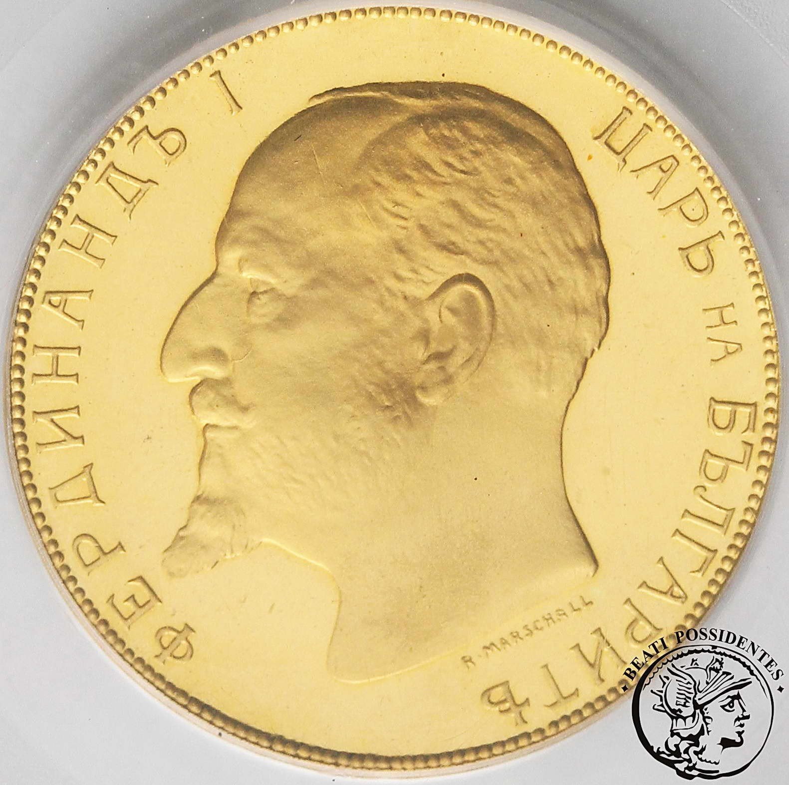 Bułgaria 20 Lewa 1912 Stempel lustrzany st. PCGS PR66