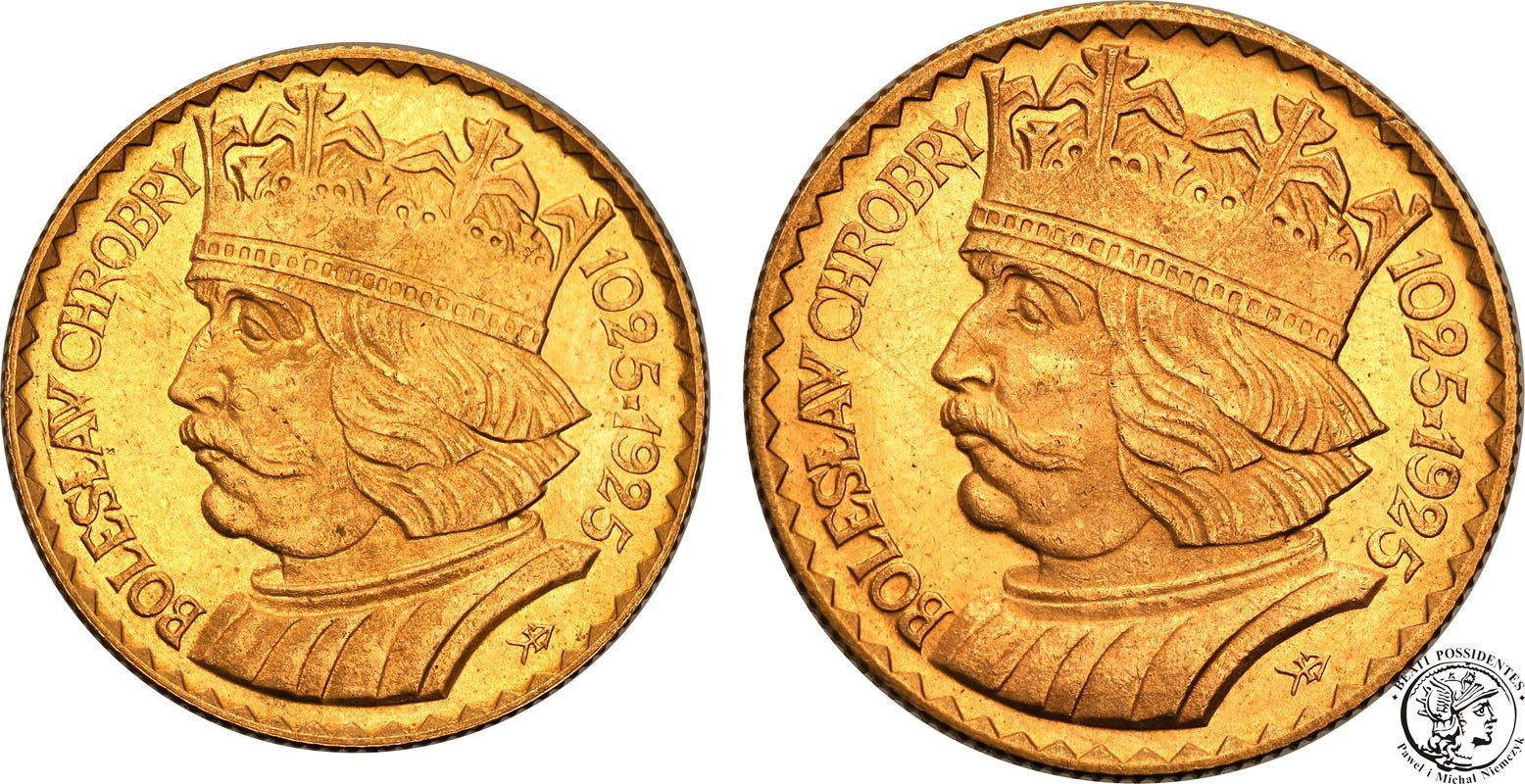 Polska II RP 10 + 20 złotych 1925 Chrobry (parka) zestaw 2 sztuk st.1
