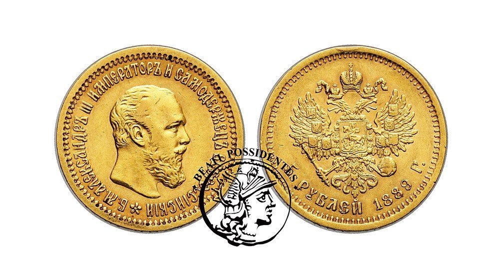 Rosja, Aleksander III 5 Rubli 1889