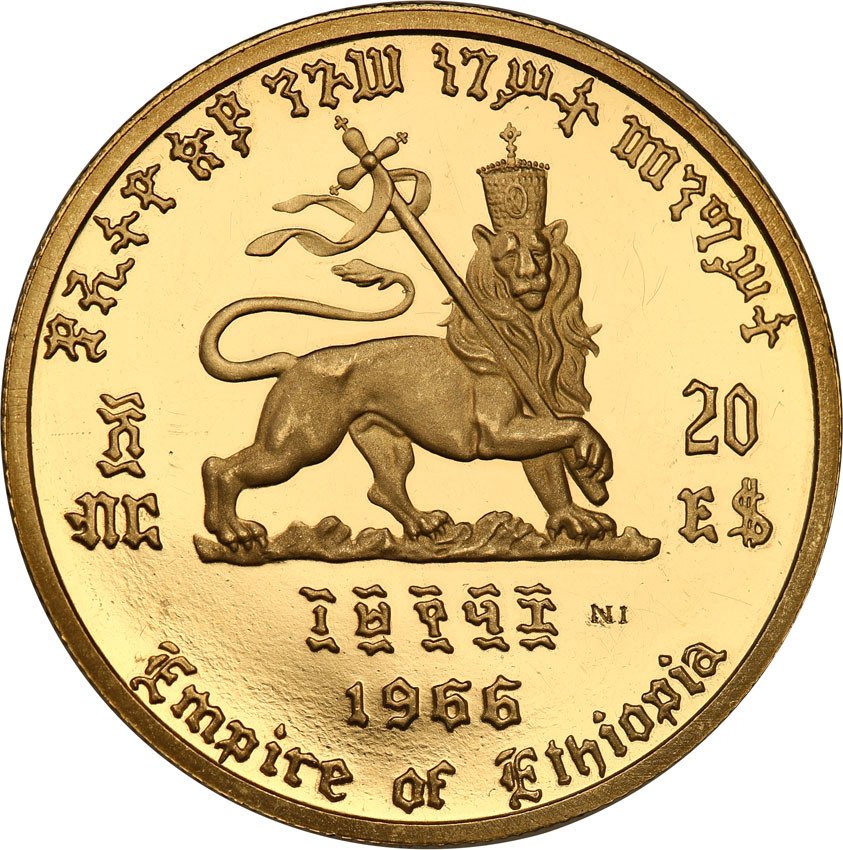 Etiopia 20 dolarów 1966 Haile Selassie st.L